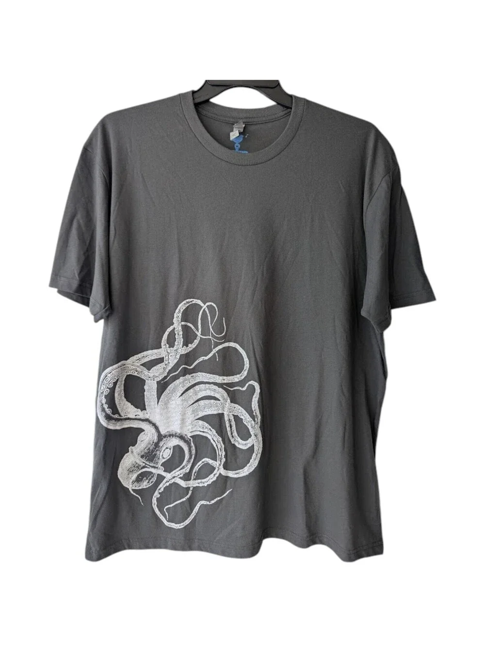 Skip N Whistle T-shirt XL Gray Octopus Graphic Tee Coastal Nautical Next Level
